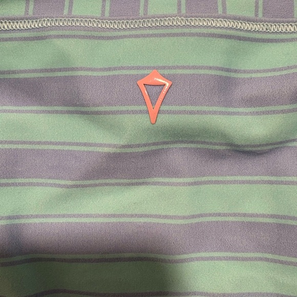 Ivivva by Lululemon Kid's Striped Swim Bottoms - Green and Blue Girl's Size 8 - Picture 2 of 8